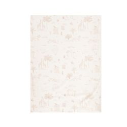 Sábana bajera de punto cuna 60x120 Noé (blanco/lino) de Bimbidreams