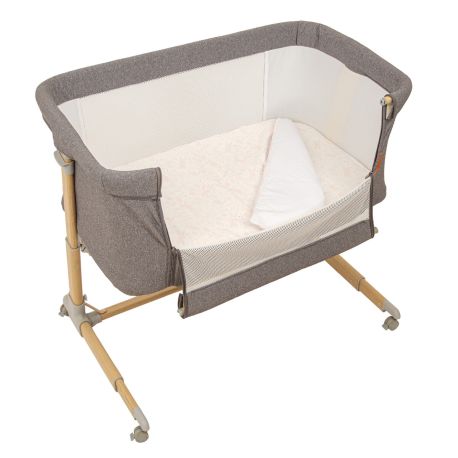 Minicuna colecho metálica con bajera y funda nórdica Dafne (color) de Bimbidreams