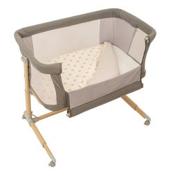 Minicuna colecho metálica con bajera y funda nórdica Cornelia (color) de Bimbidreams