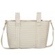 Bolso pañalera crossbody Veneto (blanco/lino) de Bimbidreams