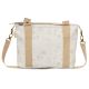 Bolso pañalera crossbody con cambiador Noé (blanco/lino) de Bimbidreams