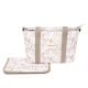 Bolso pañalera crossbody con cambiador Niza (blanco/lila) de Bimbidreams