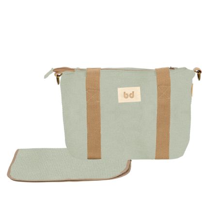 Bolso pañalera crossbody con cambiador Milano (verde) de Bimbidreams