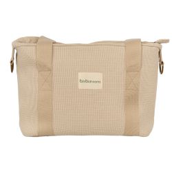 Bolso pañalera crossbody con cambiador Waffle (lino) de Bimbidreams