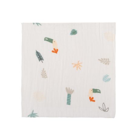 Muselina de bambú 120x120 cm Tucán (gris) de Bimbidreams