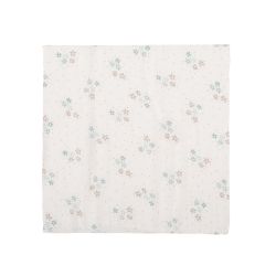 Muselina de bambú 120x120 cm Stars (blanco/azul) de Bimbidreams