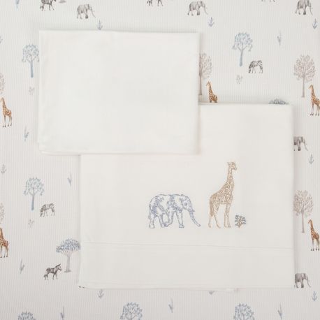 Tríptico de punto cuna mini 50x80 Tanzania (multicolor) de Bimbidreams