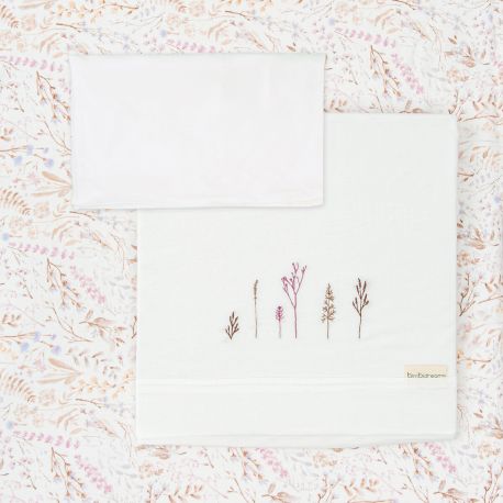 Tríptico de punto cuna 60x120 Niza (blanco/lila) de Bimbidreams