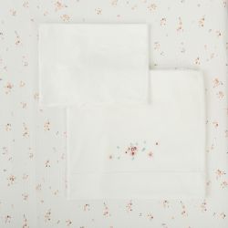 Tríptico de punto cuna 60x120 Monet (blanco/rosa) de Bimbidreams