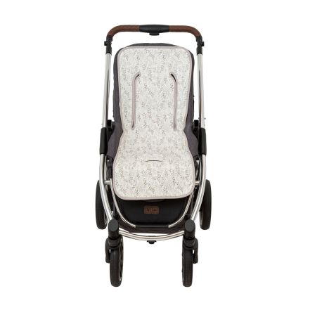 Colchoneta silla de paseo Dots (blanco/lino) de Bimbidreams