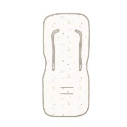 Colchoneta silla de paseo Happy Forest (blanco/lino) de Bimbidreams