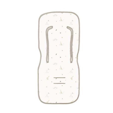 Colchoneta silla de paseo Happy Forest (blanco/lino) de Bimbidreams
