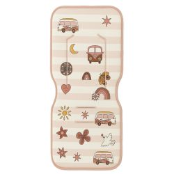 Colchoneta silla de paseo Lovely (blanco/rosa) de Bimbidreams