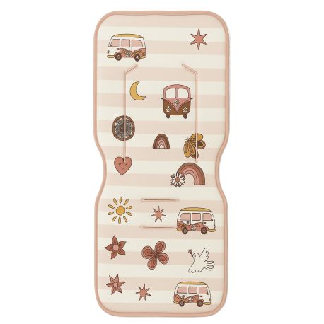 Colchoneta silla de paseo Lovely (blanco/rosa) de Bimbidreams