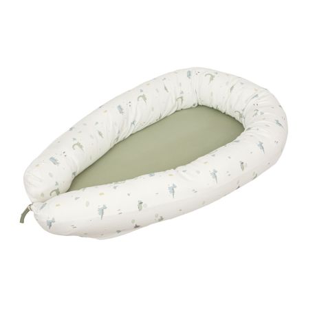 Cuna nido reductor Trex (blanco/verde) de Bimbidreams