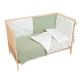 Set nórdico cuna 110x155 cm Trex (blanco/verde) de Bimbidreams