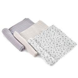 Muselinas de bambú grandes 80x80 de Jané (pack 3)