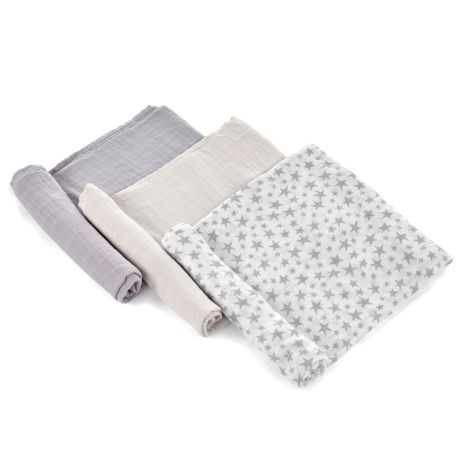 Muselinas de bambú grandes 80x80 de Jané (pack 3)