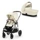 Carrito Cybex Gazelle S Dúo Seashell Beige con chasis Taupe