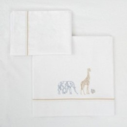 Tríptico sábanas 100% algodón cuna 60x120 Tanzania (multicolor) de Bimbidreams