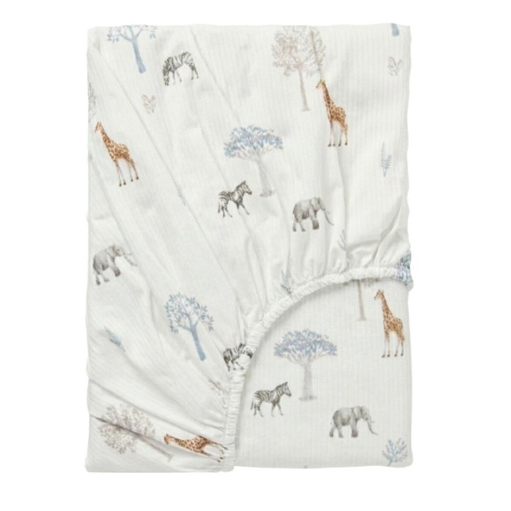 Sábana bajera de punto cuna mini 50x80 Tanzania (multicolor) de Bimbidreams