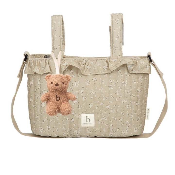 Bolso pañalera crossbody Anaís (lino) de Bimbidreams
