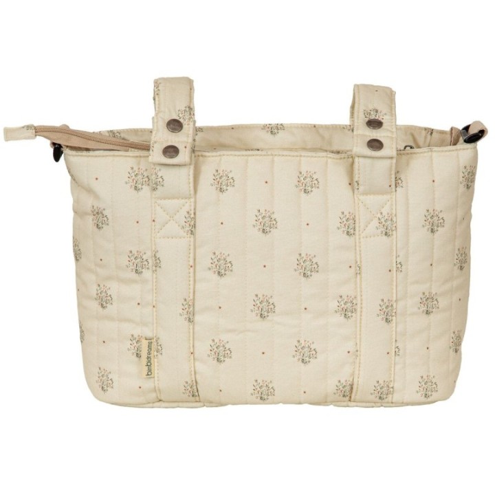 Bolso pañalera crossbody con cambiador Cornelia (blanco/verde) de Bimbidreams
