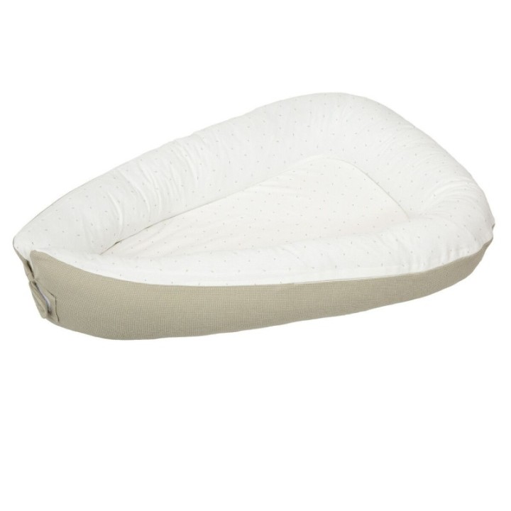 Cuna nido reductor Cornelia (blanco/verde) de Bimbidreams