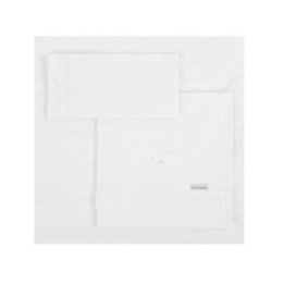 Tríptico sábanas 100% algodón cuna mini 50x80 Toscana (blanco) de Bimbidreams