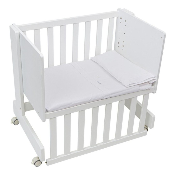 Tríptico sábanas 100% algodón cuna mini 50x80 Toscana (blanco) de Bimbidreams