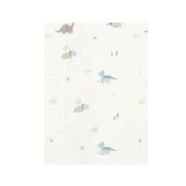 Sábana bajera de punto cuna mini 50x80 Trex (blanco/verde) de Bimbidreams