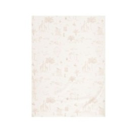 Sábana bajera de punto cuna 60x120 Noé (blanco/lino) de Bimbidreams