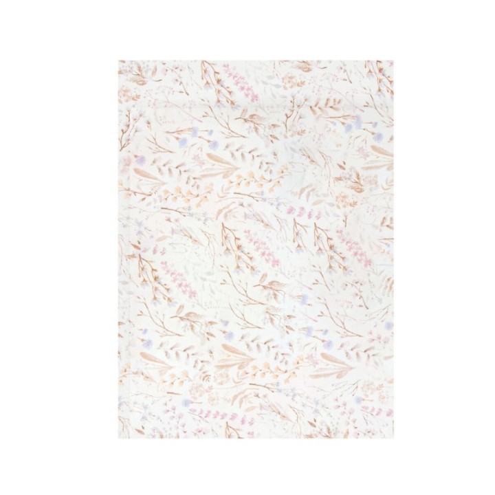 Sábana bajera de punto cuna 60x120 Niza (blanco/lila) de Bimbidreams