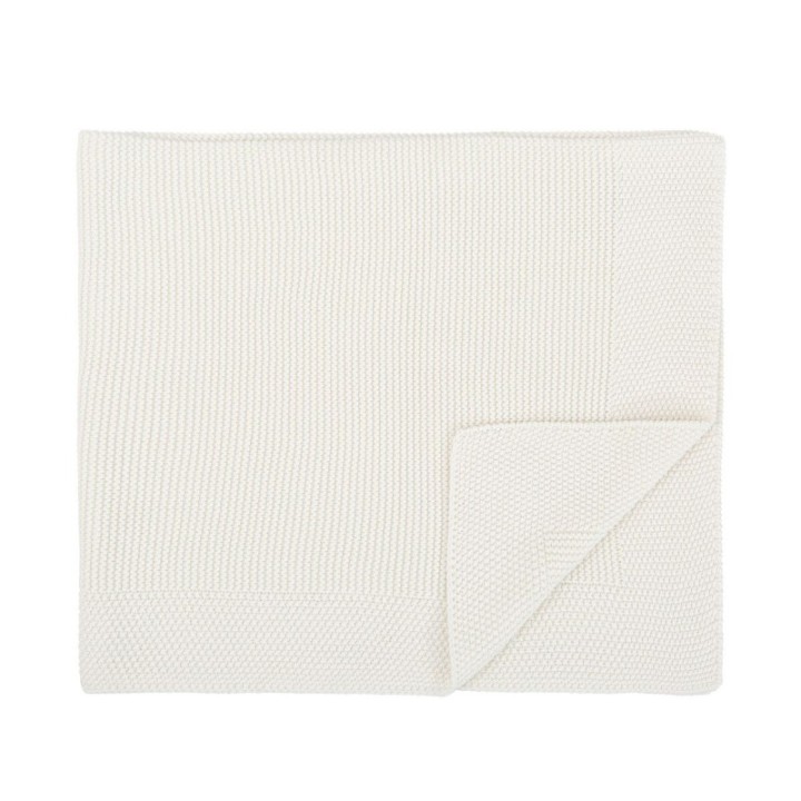 Toquilla de tricot 75x90 cm Liso (blanco) de Bimbidreams