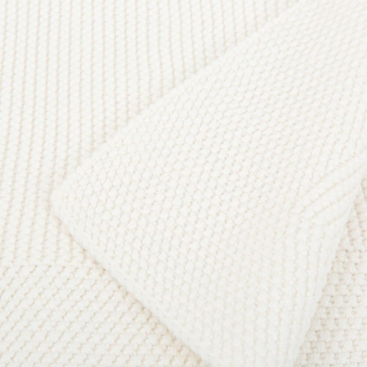 Toquilla de tricot 75x90 cm Liso (blanco) de Bimbidreams