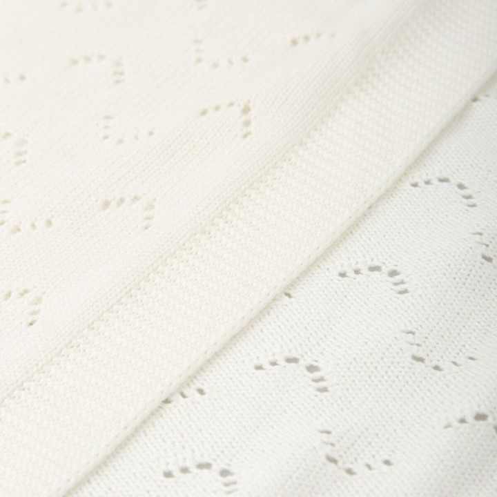 Toquilla de tricot 75x90 cm New Quilt (blanco) de Bimbidreams