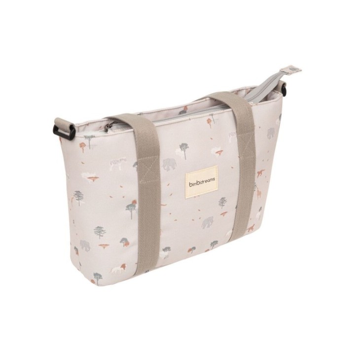 Bolso pañalera crossbody con cambiador Nairobi (lino) de Bimbidreams