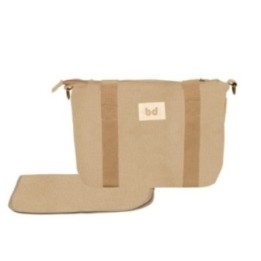 Bolso pañalera crossbody con cambiador Milano (lino) de Bimbidreams
