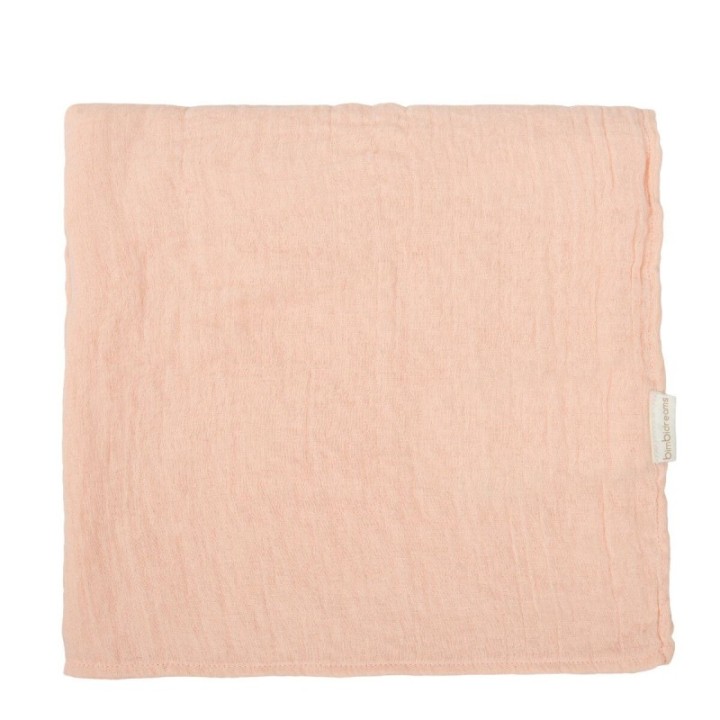 Muselina de bambú 120x120 cm Liso (rosa) de Bimbidreams