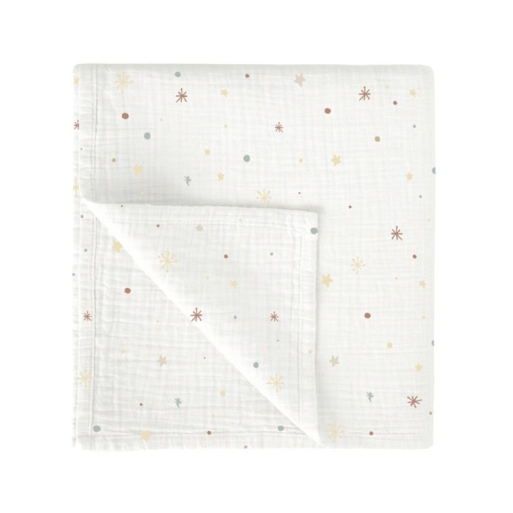 Muselina de bambú 120x120 cm Stars (color) de Bimbidreams