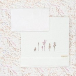 Tríptico de punto cuna mini 50x80 Niza (blanco/lila) de Bimbidreams