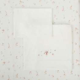 Tríptico de punto cuna mini 50x80 Monet (blanco/rosa) de Bimbidreams