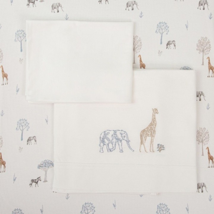 Tríptico de punto cuna 60x120 Tanzania (multicolor) de Bimbidreams