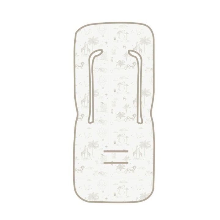 Colchoneta silla de paseo Noé (blanco/lino) de Bimbidreams