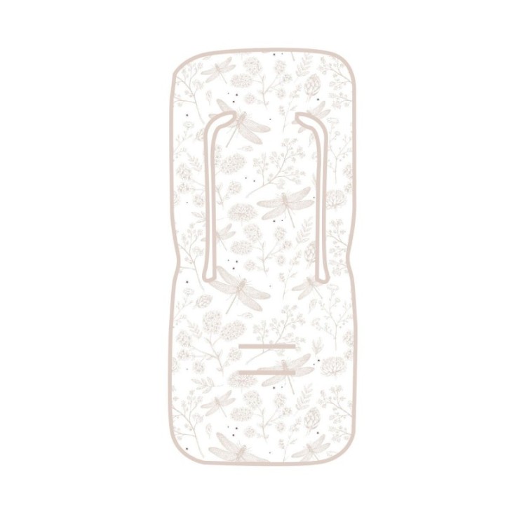 Colchoneta silla de paseo Dafne (blanco/rosa) de Bimbidreams