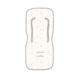 Colchoneta silla de paseo Happy Forest (blanco/lino) de Bimbidreams