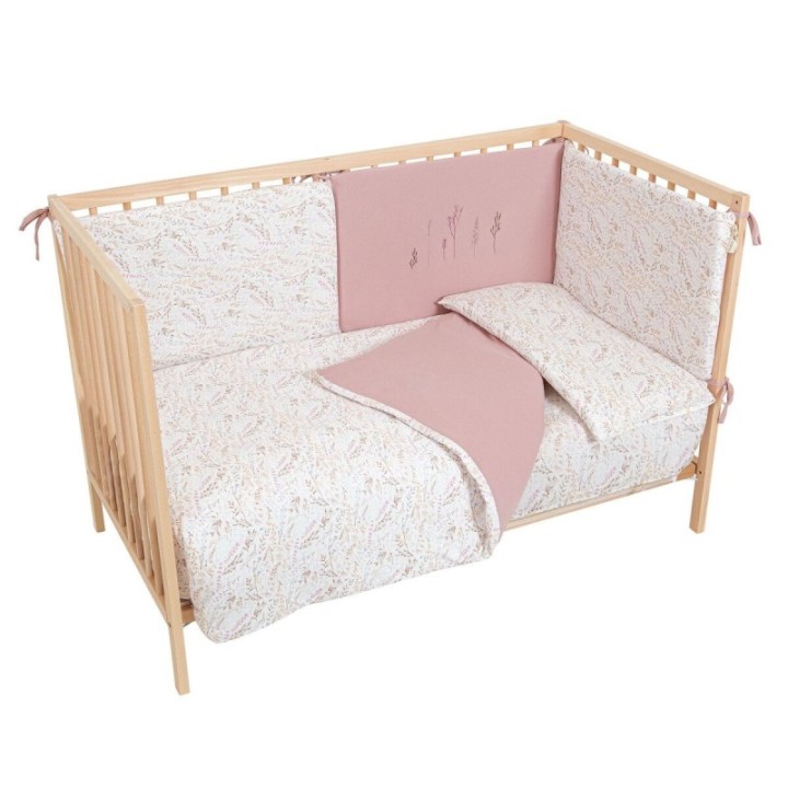 Set nórdico cuna 110x155 cm Niza (blanco/lila) de Bimbidreams