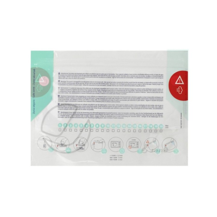 Bolsas esterilizadoras de Jané Set de 5 reutilizables para microondas
