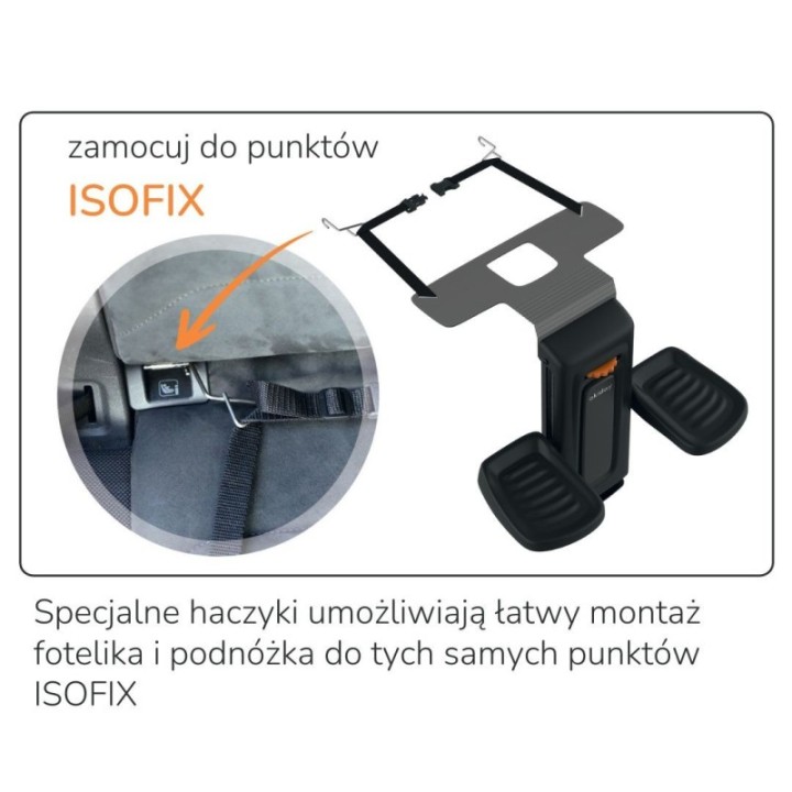 Reposapiés para silla de coche Okiday