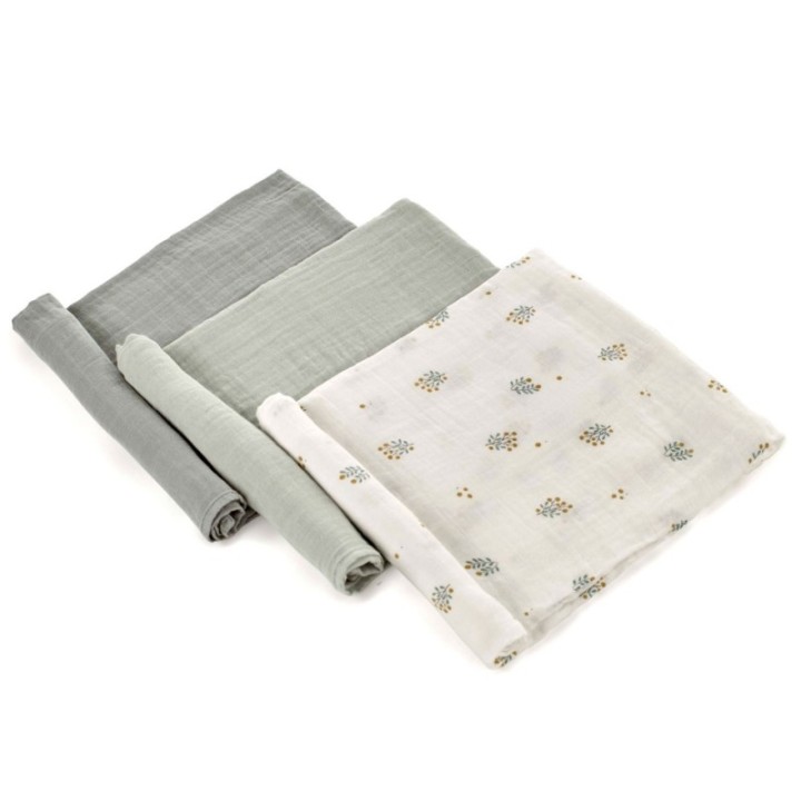 Muselinas de bambú grandes 80x80 de Jané (pack 3)